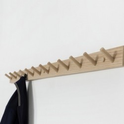 Wall rack 12 hooks, oak...